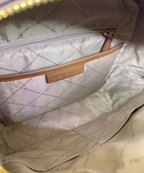 MICHAEL KORS（マイケル・コース）MICHAEL KORS (マイケルコース) ロゴバックパック ブラウン×グレーの古着・服飾アイテム