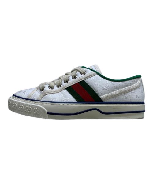 GUCCI（グッチ）GUCCI (グッチ) キャンバススニーカー ホワイト サイズ:34の古着・服飾アイテム