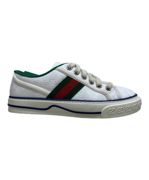 GUCCI（グッチ）GUCCI (グッチ) キャンバススニーカー ホワイト サイズ:34の古着・服飾アイテム