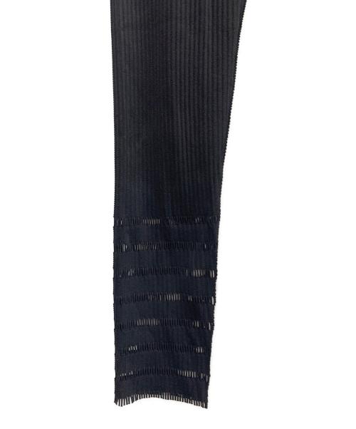 PLEATS PLEASE（プリーツプリーズ）PLEATS PLEASE (プリーツプリーズ) PLEATS PLEASE　ブラック　リブレギンスパンツ ブラック サイズ:SIZE 3の古着・服飾アイテム