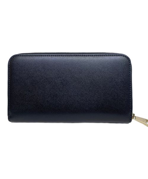 Salvatore Ferragamo（サルヴァトーレ フェラガモ）Salvatore Ferragamo (サルヴァトーレ フェラガモ) ガンチーニ　ラウンドファスナーウォレット ブラックの古着・服飾アイテム