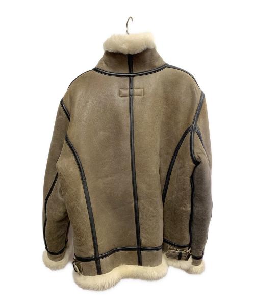 Liugoo Leathers（リューグーレザーズ）Liugoo Leathers (リューグーレザーズ) B-3ムートンフライトジャケット グレー サイズ:３Lの古着・服飾アイテム