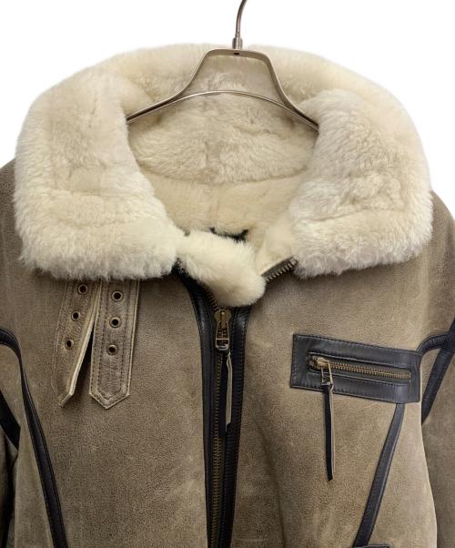 Liugoo Leathers（リューグーレザーズ）Liugoo Leathers (リューグーレザーズ) B-3ムートンフライトジャケット グレー サイズ:３Lの古着・服飾アイテム