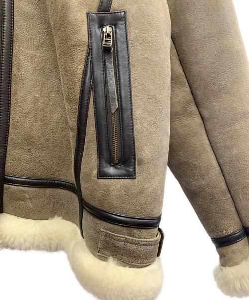 Liugoo Leathers（リューグーレザーズ）Liugoo Leathers (リューグーレザーズ) B-3ムートンフライトジャケット グレー サイズ:３Lの古着・服飾アイテム