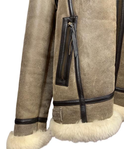 Liugoo Leathers（リューグーレザーズ）Liugoo Leathers (リューグーレザーズ) B-3ムートンフライトジャケット グレー サイズ:３Lの古着・服飾アイテム