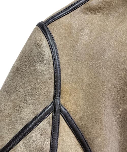 Liugoo Leathers（リューグーレザーズ）Liugoo Leathers (リューグーレザーズ) B-3ムートンフライトジャケット グレー サイズ:３Lの古着・服飾アイテム