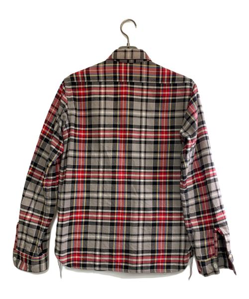 THE REAL McCOY'S（ザ・リアルマッコイズ）THE REAL McCOY'S (ザ・リアルマッコイズ) チェックシャツ グレー×レッド サイズ:16の古着・服飾アイテム