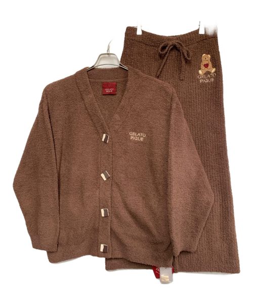 gelato pique（ジェラートピケ）gelato pique (ジェラートピケ) ルームウェア上下セット ブラウン サイズ: Free 未使用品の古着・服飾アイテム