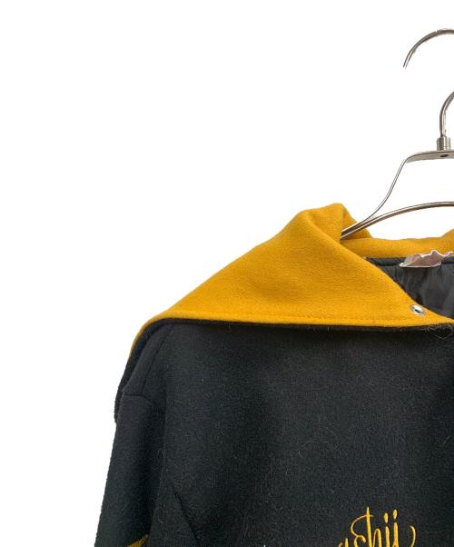 新しい学校のリーダーズ（アタラシイガッコウノリーダーズ）新しい学校のリーダーズ (アタラシイガッコウノリーダーズ) 新しい学校のリーダーズ　フード付きスタジャン ブラック サイズ:XLの古着・服飾アイテム