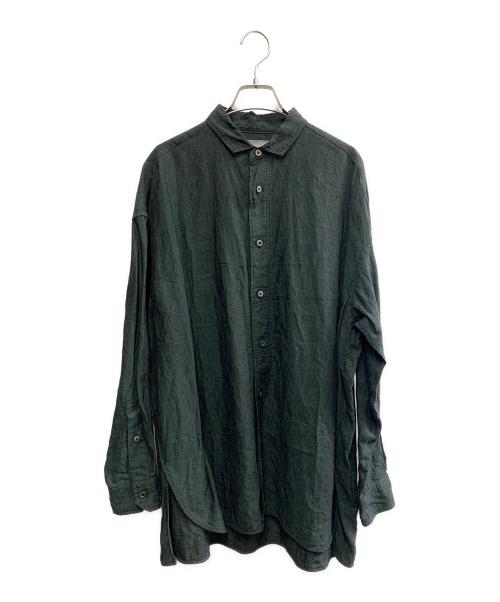 ticca（ティッカ）ticca (ティッカ) TICCA　リネンスクエアビッグシャツ グレー サイズ:FREEの古着・服飾アイテム