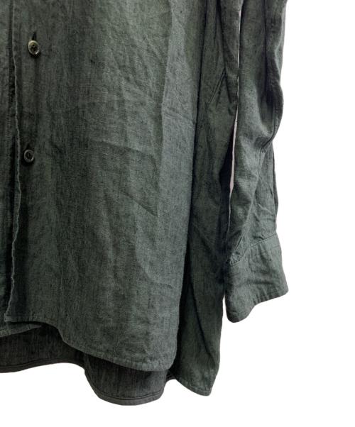 ticca（ティッカ）ticca (ティッカ) TICCA　リネンスクエアビッグシャツ グレー サイズ:FREEの古着・服飾アイテム