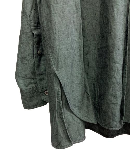 ticca（ティッカ）ticca (ティッカ) TICCA　リネンスクエアビッグシャツ グレー サイズ:FREEの古着・服飾アイテム