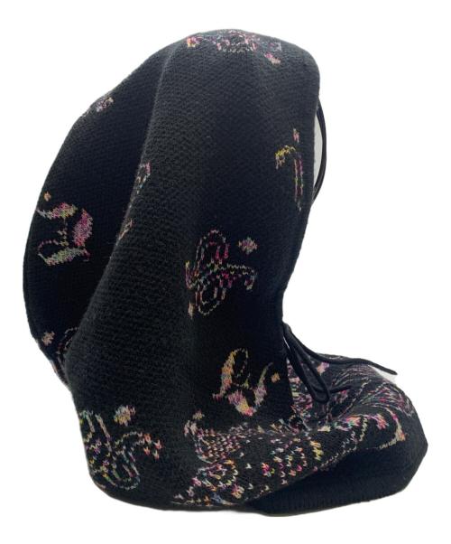 JUN NAKAYAMA（ジュンナカヤマ）JUN NAKAYAMA (ジュンナカヤマ) PAISLEY KNIT BALACLAVA ブラックの古着・服飾アイテム