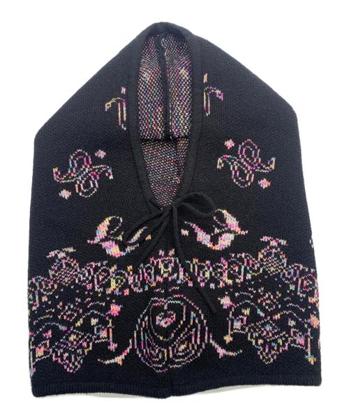 JUN NAKAYAMA（ジュンナカヤマ）JUN NAKAYAMA (ジュンナカヤマ) PAISLEY KNIT BALACLAVA ブラックの古着・服飾アイテム