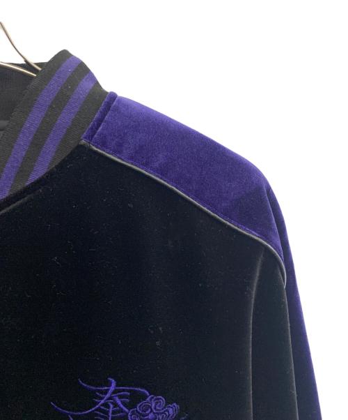 REFLEM（レフレム）REFLEM (レフレム) REFLEM　ベロア刺繍スカジャン ブラック サイズ:表記なしの古着・服飾アイテム