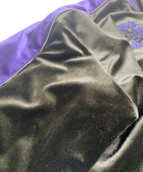 REFLEM（レフレム）REFLEM (レフレム) REFLEM　ベロア刺繍スカジャン ブラック サイズ:表記なしの古着・服飾アイテム