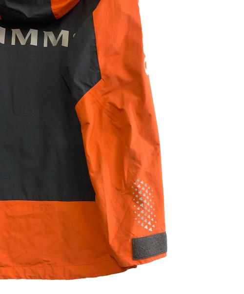simms（シムスタイル）simms (シムスタイル) Megabass (メガバス) ゴアテックス ジャケット ビブセット ブラック×オレンジ サイズ:Ｓの古着・服飾アイテム