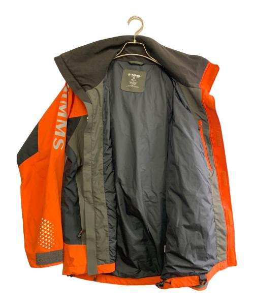 simms（シムスタイル）simms (シムスタイル) Megabass (メガバス) ゴアテックス ジャケット ビブセット ブラック×オレンジ サイズ:Ｓの古着・服飾アイテム