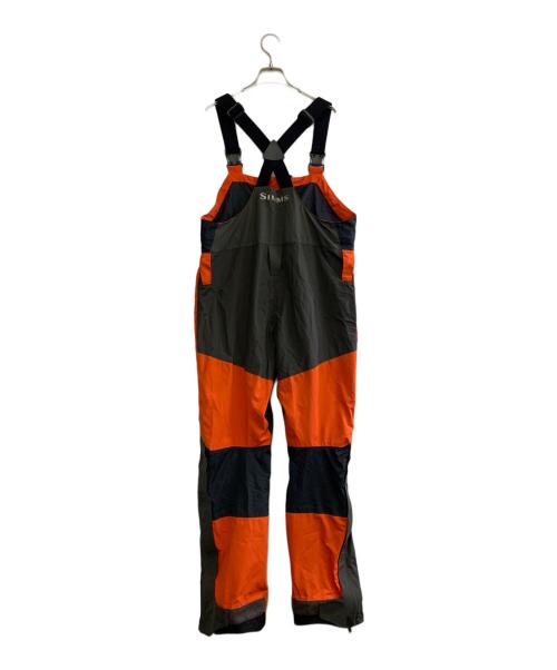 simms（シムスタイル）simms (シムスタイル) Megabass (メガバス) ゴアテックス ジャケット ビブセット ブラック×オレンジ サイズ:Ｓの古着・服飾アイテム