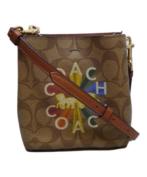 COACH（コーチ）COACH (コーチ) Mini Town Bucket Bag ベージュの古着・服飾アイテム