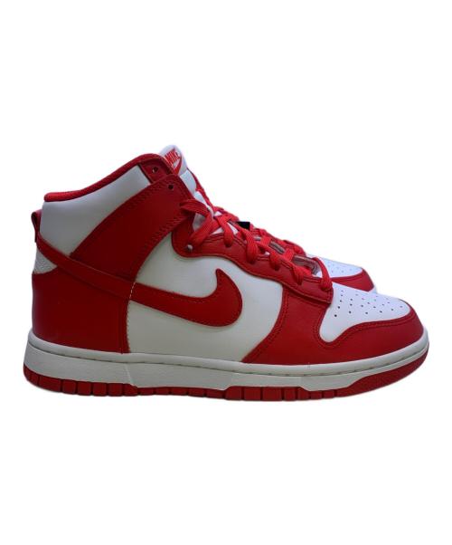 NIKE（ナイキ）NIKE (ナイキ) DUNK HI RETRO レッド×ホワイト サイズ:26.5cm 未使用品の古着・服飾アイテム
