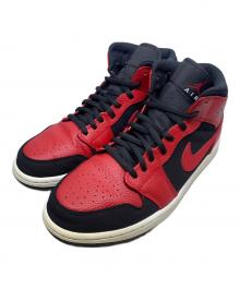 NIKE（ナイキ）の古着「Air Jordan 1 Mid "Reverse Bred"」｜ブラック×レッド