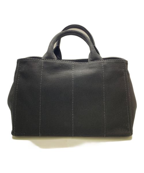 PRADA（プラダ）PRADA (プラダ) キャンバス2WAYバッグ ブラックの古着・服飾アイテム