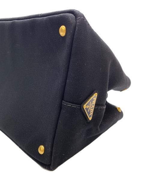 PRADA（プラダ）PRADA (プラダ) キャンバス2WAYバッグ ブラックの古着・服飾アイテム