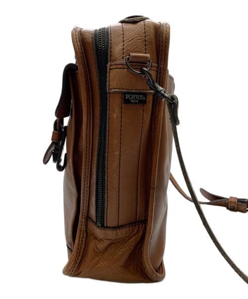 PORTER（ポーター）PORTER (ポーター) PORTER　バロン　2WAYショルダーバッグ ブラウンの古着・服飾アイテム