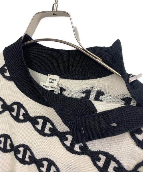 HERMES（エルメス）HERMES (エルメス) ニット ホワイト サイズ:34の古着・服飾アイテム
