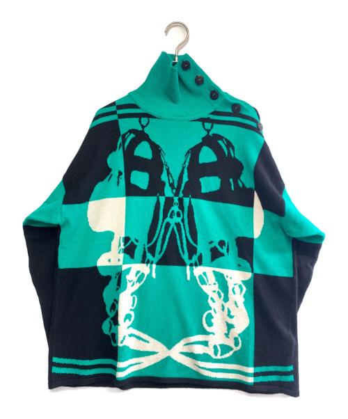 HERMES（エルメス）HERMES (エルメス) ニット グリーン サイズ:34の古着・服飾アイテム