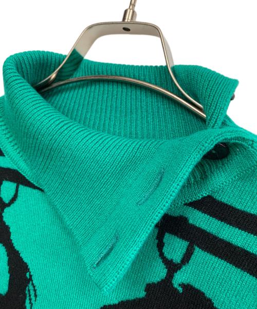 HERMES（エルメス）HERMES (エルメス) ニット グリーン サイズ:34の古着・服飾アイテム