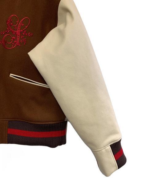 SHINYA KOZUKA（シンヤコズカ）SHINYA KOZUKA (シンヤコズカ) WHITE ELEPHANT HORSE VERSITY ブラウン×アイボリー サイズ:Largeの古着・服飾アイテム