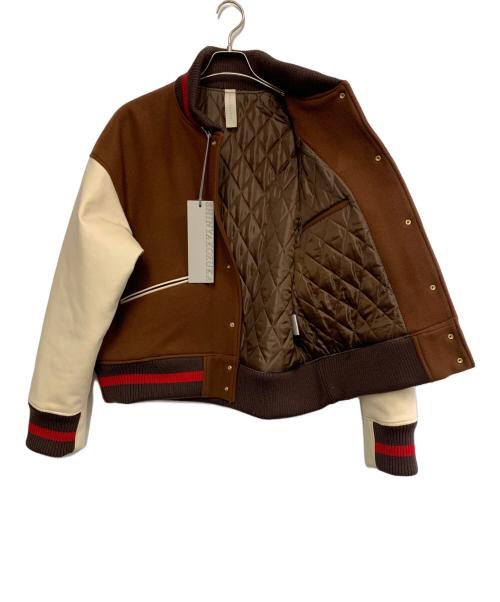 SHINYA KOZUKA（シンヤコズカ）SHINYA KOZUKA (シンヤコズカ) WHITE ELEPHANT HORSE VERSITY ブラウン×アイボリー サイズ:Largeの古着・服飾アイテム