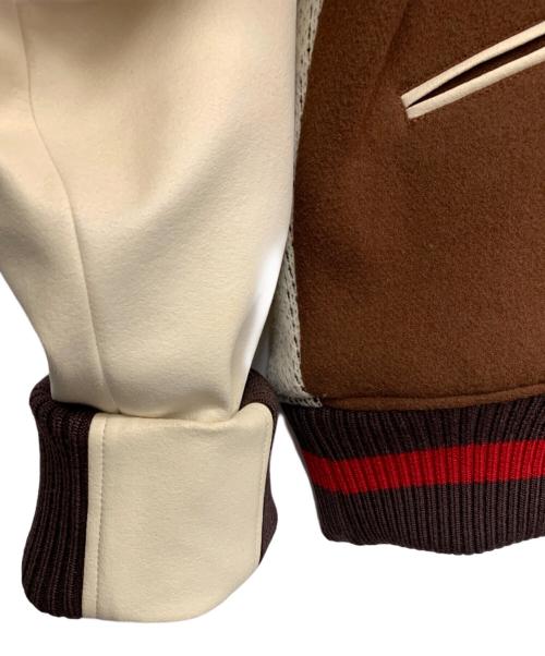 SHINYA KOZUKA（シンヤコズカ）SHINYA KOZUKA (シンヤコズカ) WHITE ELEPHANT HORSE VERSITY ブラウン×アイボリー サイズ:Largeの古着・服飾アイテム