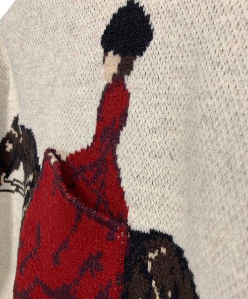 SHINYA KOZUKA（シンヤコズカ）SHINYA KOZUKA (シンヤコズカ) WHITE ELEPHANT HORSE VERSITY ブラウン×アイボリー サイズ:Largeの古着・服飾アイテム