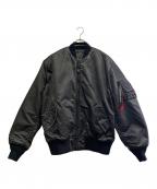 ALPHA×MAISON SPECIALアルファ×メゾンスペシャル）の古着「ALPHA×MAISON SPECIAL　MA-1ジャケット」｜ブラック