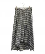 BRUNELLO CUCINELLIブルネロクチネリ）の古着「BRUNELLO CUCINELLI　ロングスカート」｜グレー