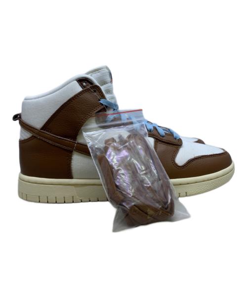 NIKE（ナイキ）NIKE (ナイキ) DUNK HI RETRO PRM ホワイト×ブラウン サイズ:UK　6.5 未使用品の古着・服飾アイテム