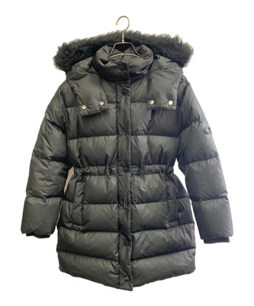 COACH（コーチ）COACH (コーチ) COACH　ダウンコート　ミッド ダウン パッファー・シアリング ブラック サイズ:small 160/88Aの古着・服飾アイテム