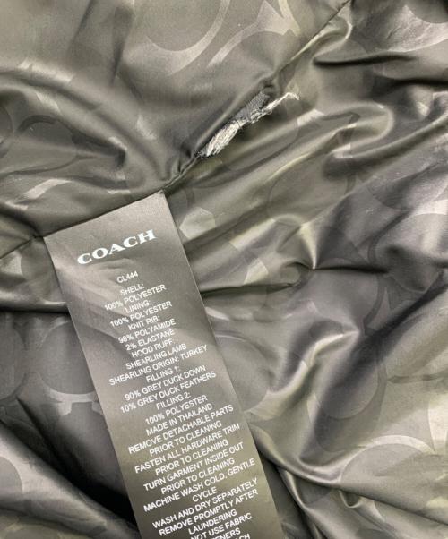 COACH（コーチ）COACH (コーチ) COACH　ダウンコート　ミッド ダウン パッファー・シアリング ブラック サイズ:small 160/88Aの古着・服飾アイテム