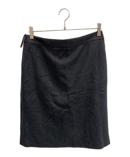 HERMES（エルメス）HERMES (エルメス) HERMES　ヘリンボーン　セットアップ グレー サイズ:SIZE ジャケット40/スカート42の古着・服飾アイテム