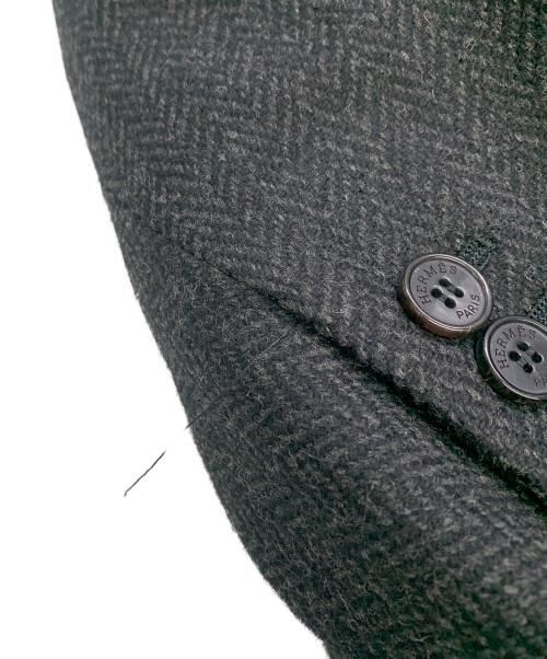 HERMES（エルメス）HERMES (エルメス) HERMES　ヘリンボーン　セットアップ グレー サイズ:SIZE ジャケット40/スカート42の古着・服飾アイテム