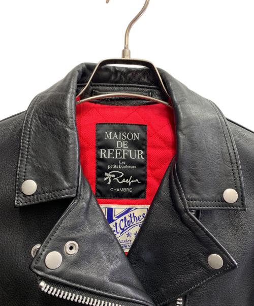 MAISON DE REEFUR（メゾン ド リーファー）MAISON DE REEFUR (メゾン ド リーファー) MAISON DE REEFUR　レザーライダースジャケット ブラック サイズ:38の古着・服飾アイテム