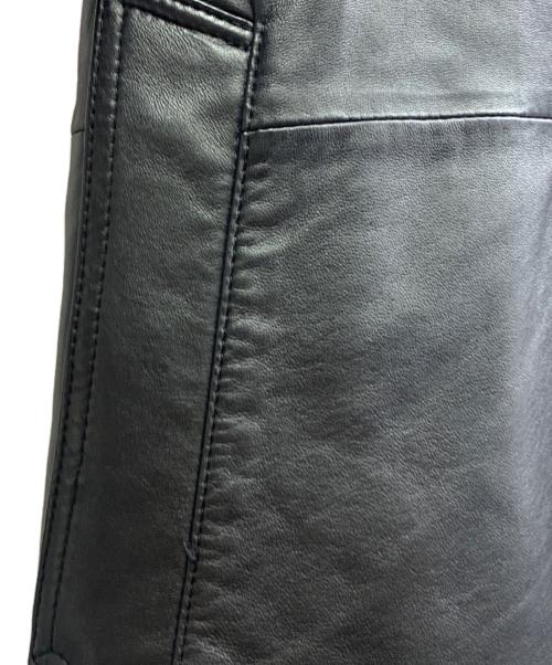 BURBERRY BLACK LABEL（バーバリーブラックレーベル）BURBERRY BLACK LABEL (バーバリーブラックレーベル) BURBERRY BLACK LABEL　ラビットファーレザーコート ブラック サイズ:Lの古着・服飾アイテム