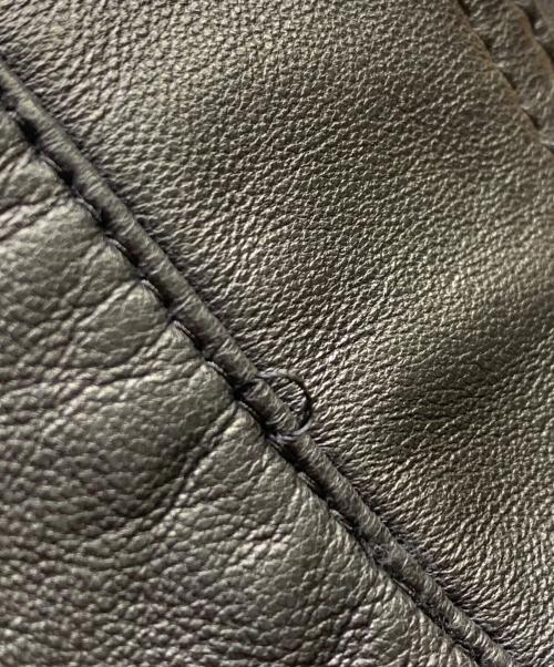 BURBERRY BLACK LABEL（バーバリーブラックレーベル）BURBERRY BLACK LABEL (バーバリーブラックレーベル) BURBERRY BLACK LABEL　ラビットファーレザーコート ブラック サイズ:Lの古着・服飾アイテム