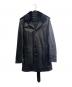 BURBERRY BLACK LABEL（バーバリーブラックレーベル）の古着「BURBERRY BLACK LABEL　ラビットファーレザーコート」｜ブラック