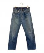 LEVI'Sリーバイス）の古着「ヴィンテージデニムパンツ　501／ボタン裏6 66前期 赤耳 ビッグE 69～73年」｜ブルー