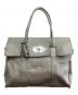MULBERRY（マルベリー）の古着「MULBERRY　ベイズウォーター　トートバッグ」｜シルバー