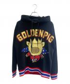 DOLCE & GABBANAドルチェ＆ガッバーナ）の古着「DOLCE & GABBANA ゴールデンピッグパーカー」｜ブラック